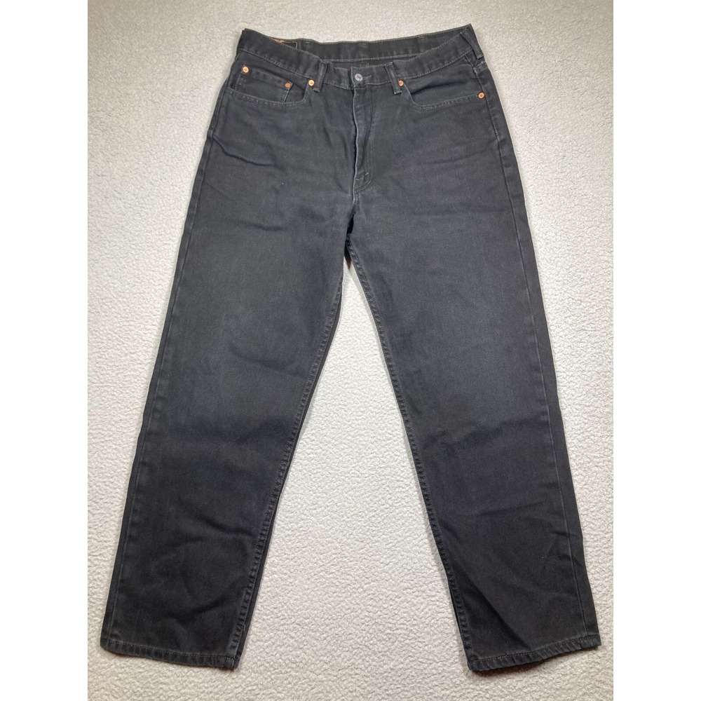 Levis Jeans Mens 38x32 Black 550 Straight American Cowboy Rodeo Western Denim